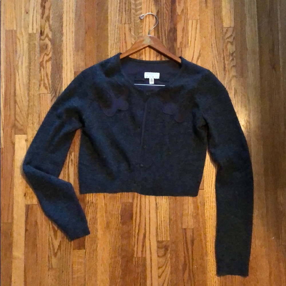 Dark gray wool cropped sweater
